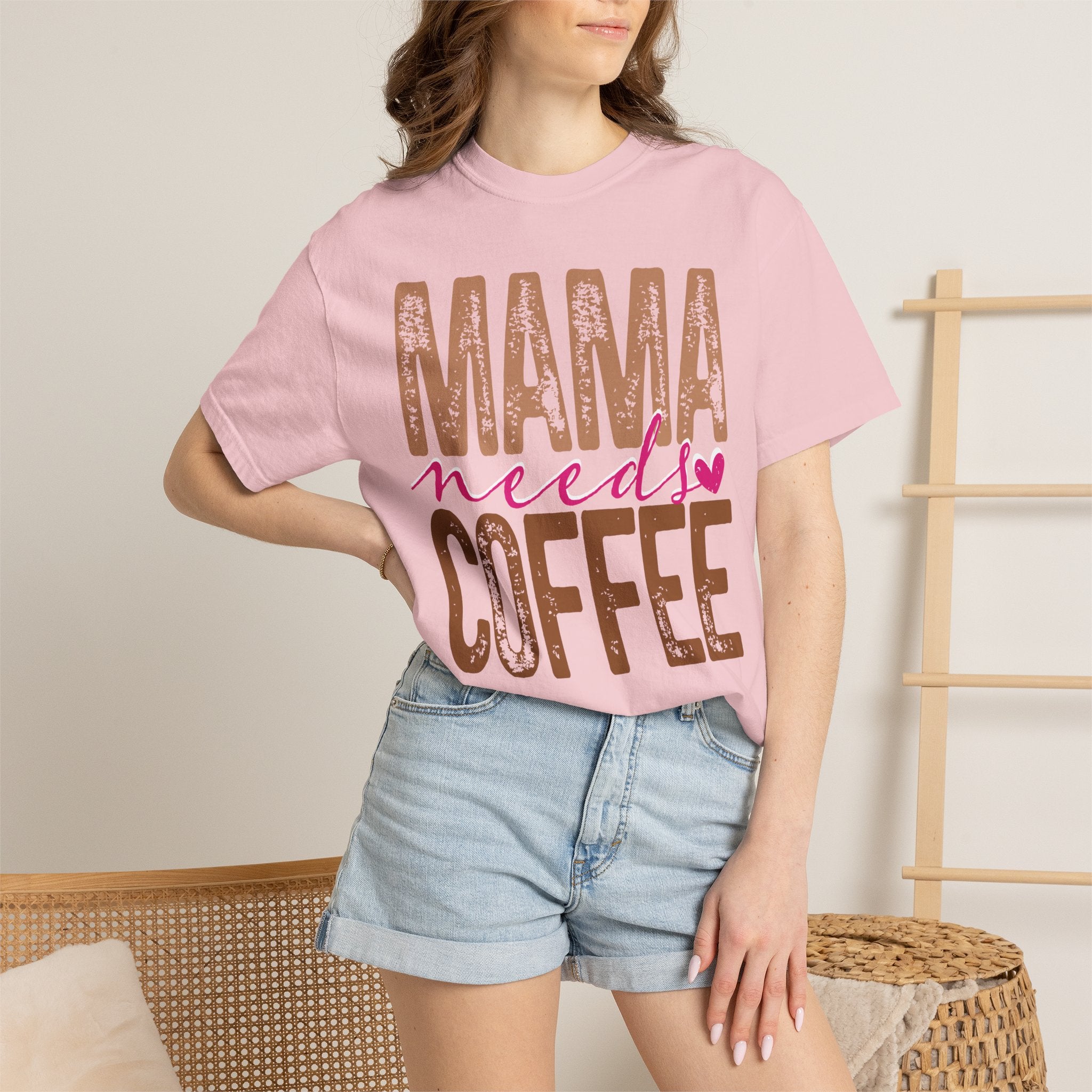 Mama Needs Coffee T-shirt | Mom Coffee Shirt, Retro Distressed Typography