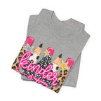 Kindergarten Pencils T-Shirt — Cute Leopard Print School Tee
