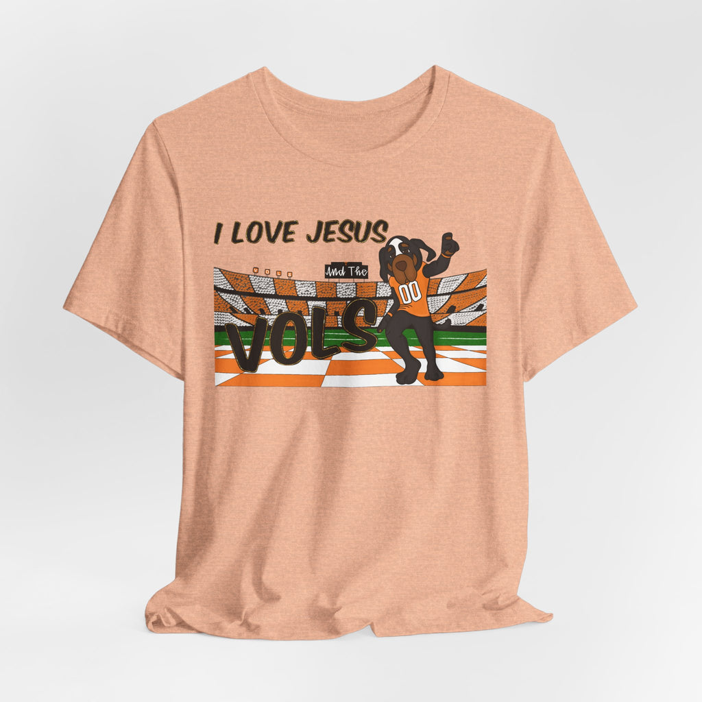 I Love Jesus Vols T-Shirt | Football  TN Stadium Graphic Tee, Orange and White Tennessee Vols