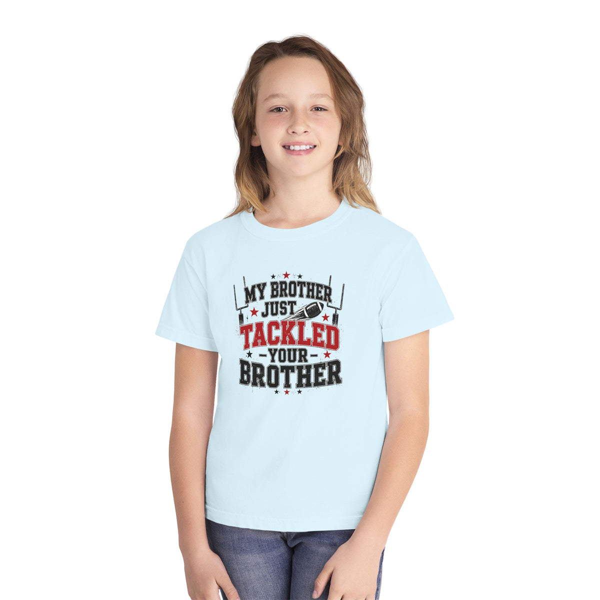 Youth Tee - "My Brother Just Tackled Your Brother" Football Kids Shirt