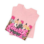 Fourth Grade Pencil Tee — Leopard & Glitter Back-to-School Shirt