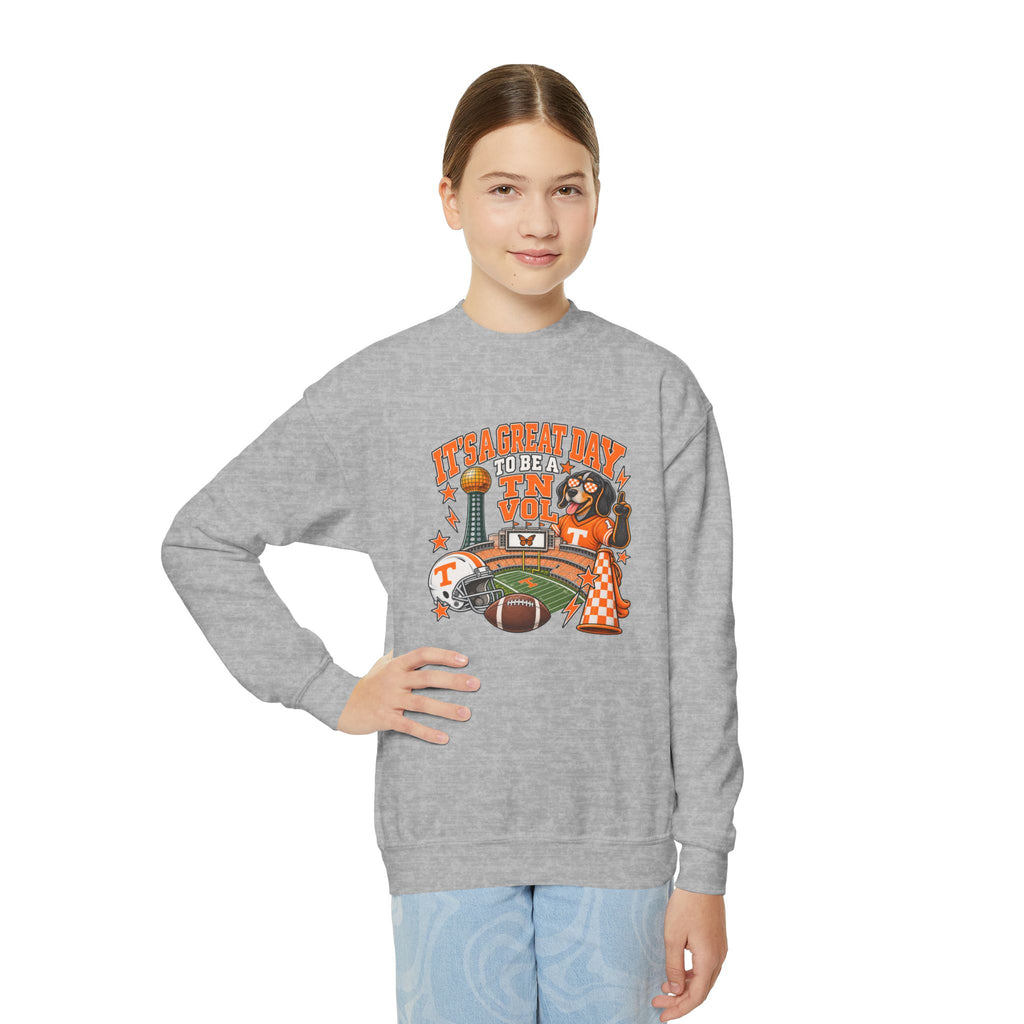 It's a great day to be a TN Vol Gildan Youth sweatshirt