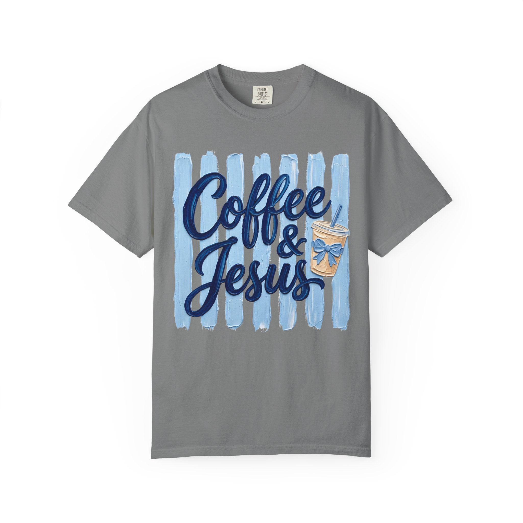 Coffee & Jesus T-shirt | Iced Coffee Graphic Tee, Christian Faith Shirt
