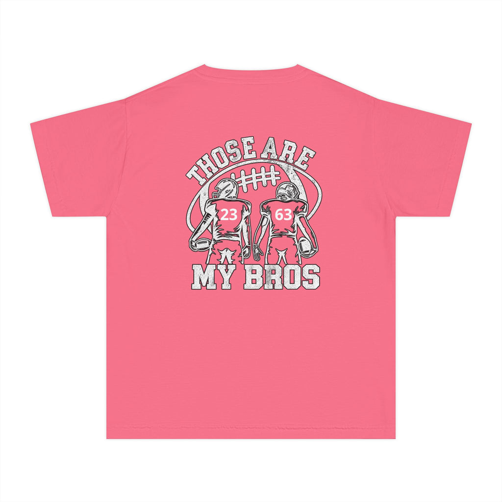 Youth Tee — "Those Are My Bros" Football Players Graphic
