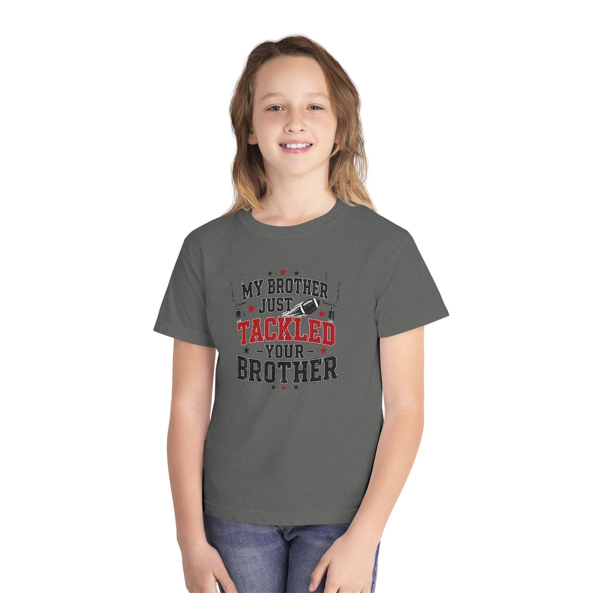 Youth Tee - "My Brother Just Tackled Your Brother" Football Kids Shirt