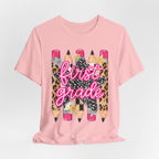 First Grade Pencils Leopard Print Kids Tee