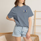 Cheer Mom T-Shirt — Cheerleading Mom Tee with Pom Poms & Megaphone Design