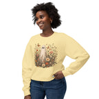 Ghost in wildflowers Comfort Colors Unisex Lightweight Crewneck Sweatshirt