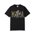 MAMA Lightning Bolt Leopard Check T-Shirt | Mama Tee