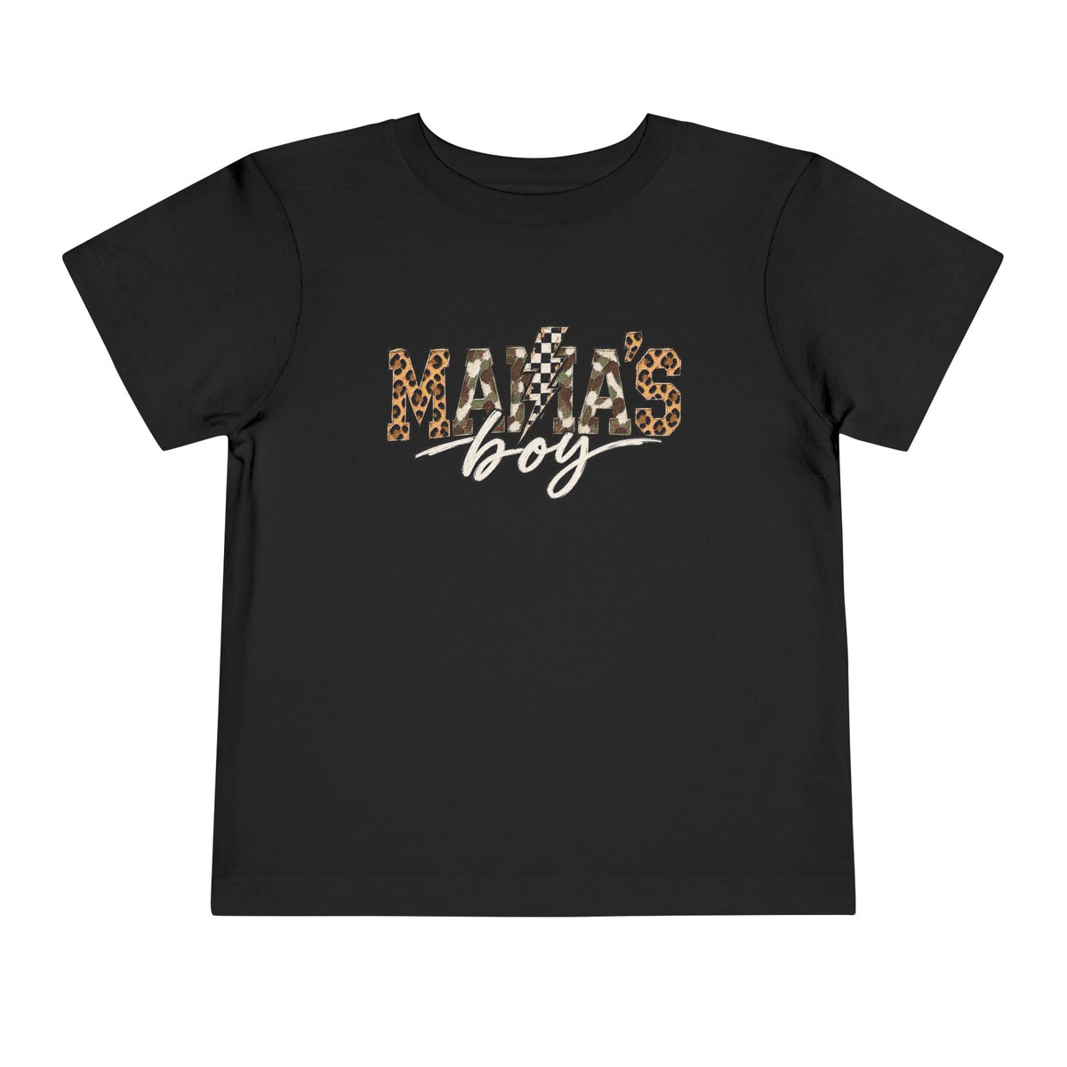 Mama's Boy Toddler matching Tee — Leopard Print Graphic Shirt for Baby Boys