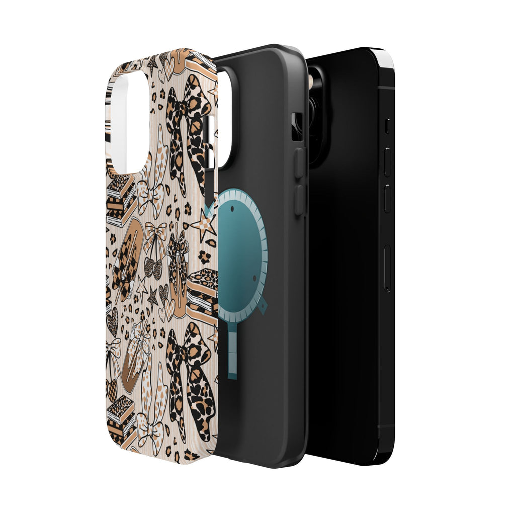 Cheetah bows iced coffee love Magnetic Impact-Resistant Cases
