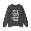 Personlizable Football Crewneck Sweatshirt - "That’s My Heart on the Field" Design