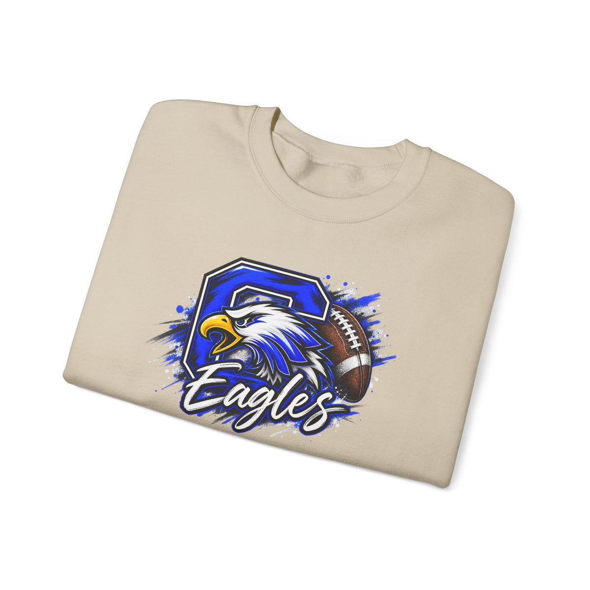 Eagles Football Crewneck Sweatshirt — Vintage Mascot Graphic