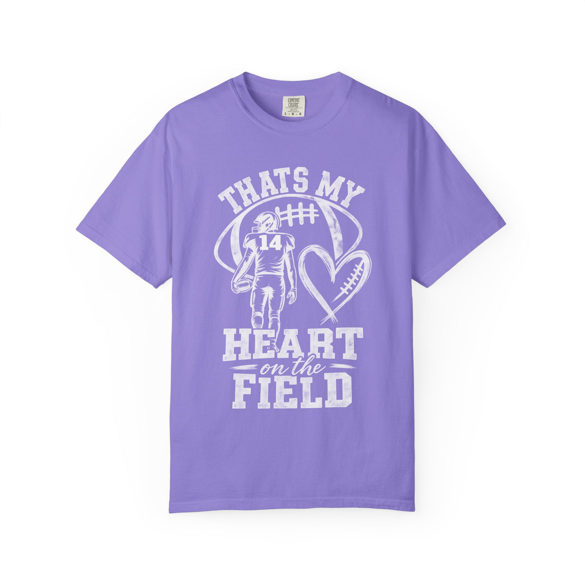 Football Mom/Dad T-Shirt - "That's My Heart on the Field" Youth Player Support Tee