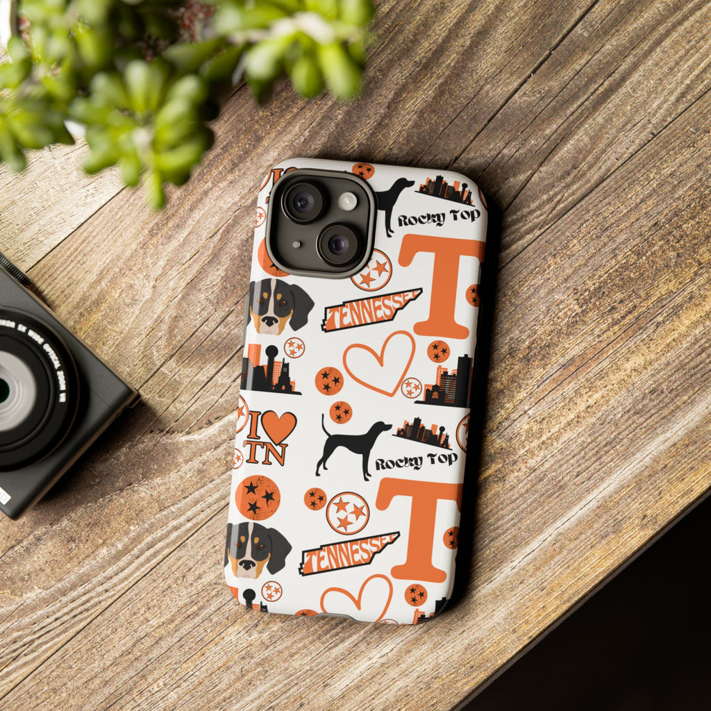 Tennessee Vols pattern Phone Case | Nashville skyline, Volunteers , orange and white