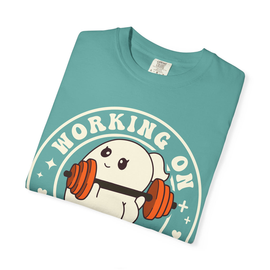Ghost Lifter T-Shirt — Cute Ghost Weightlifting Gym Tee