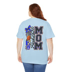 Basketball Mom T-Shirt — 'MOM' Lettering with Hoop, Ball & #1 Foam Finger Design