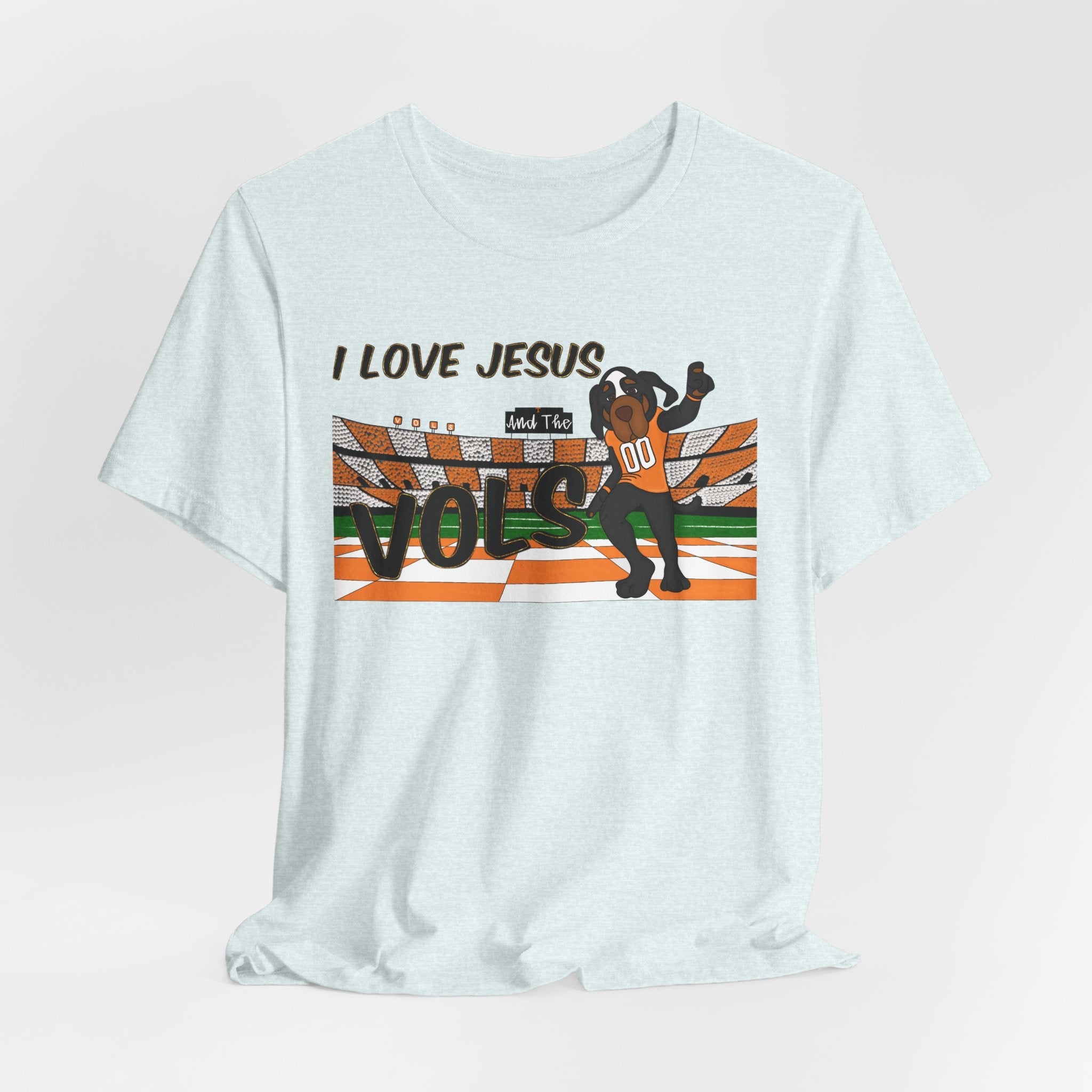 I Love Jesus Vols T-Shirt | Football  TN Stadium Graphic Tee, Orange and White Tennessee Vols