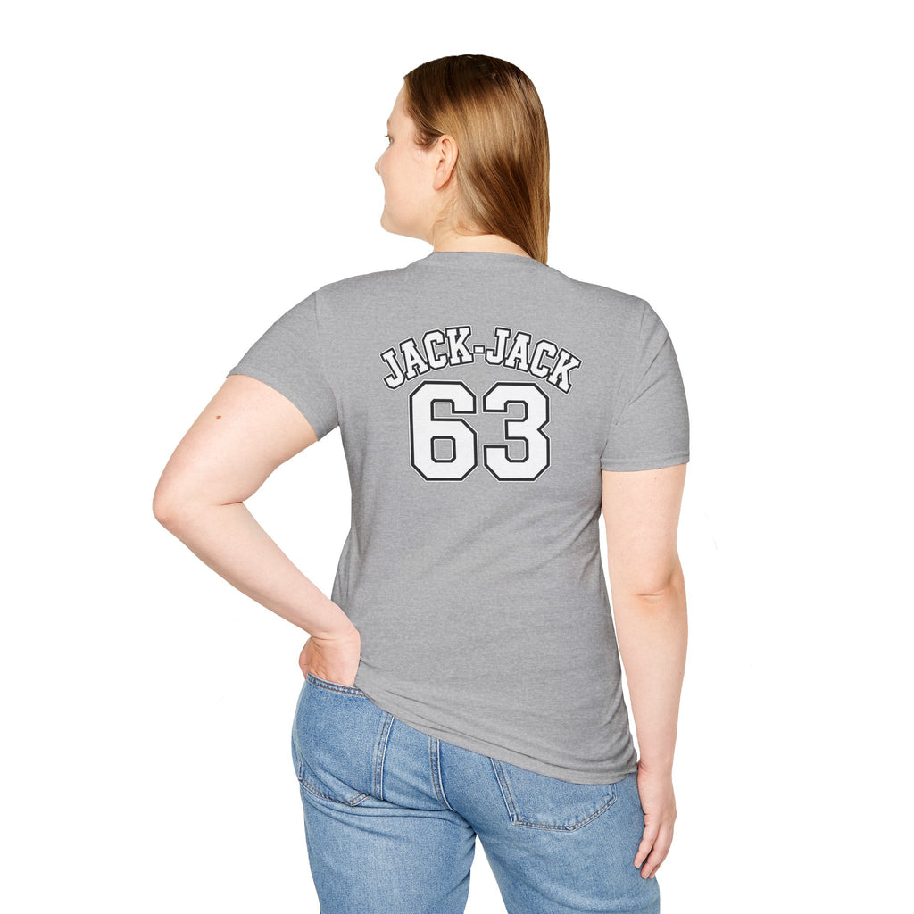 My Heart Is On The Line Football T-Shirt — Heart & Football Fan Tee