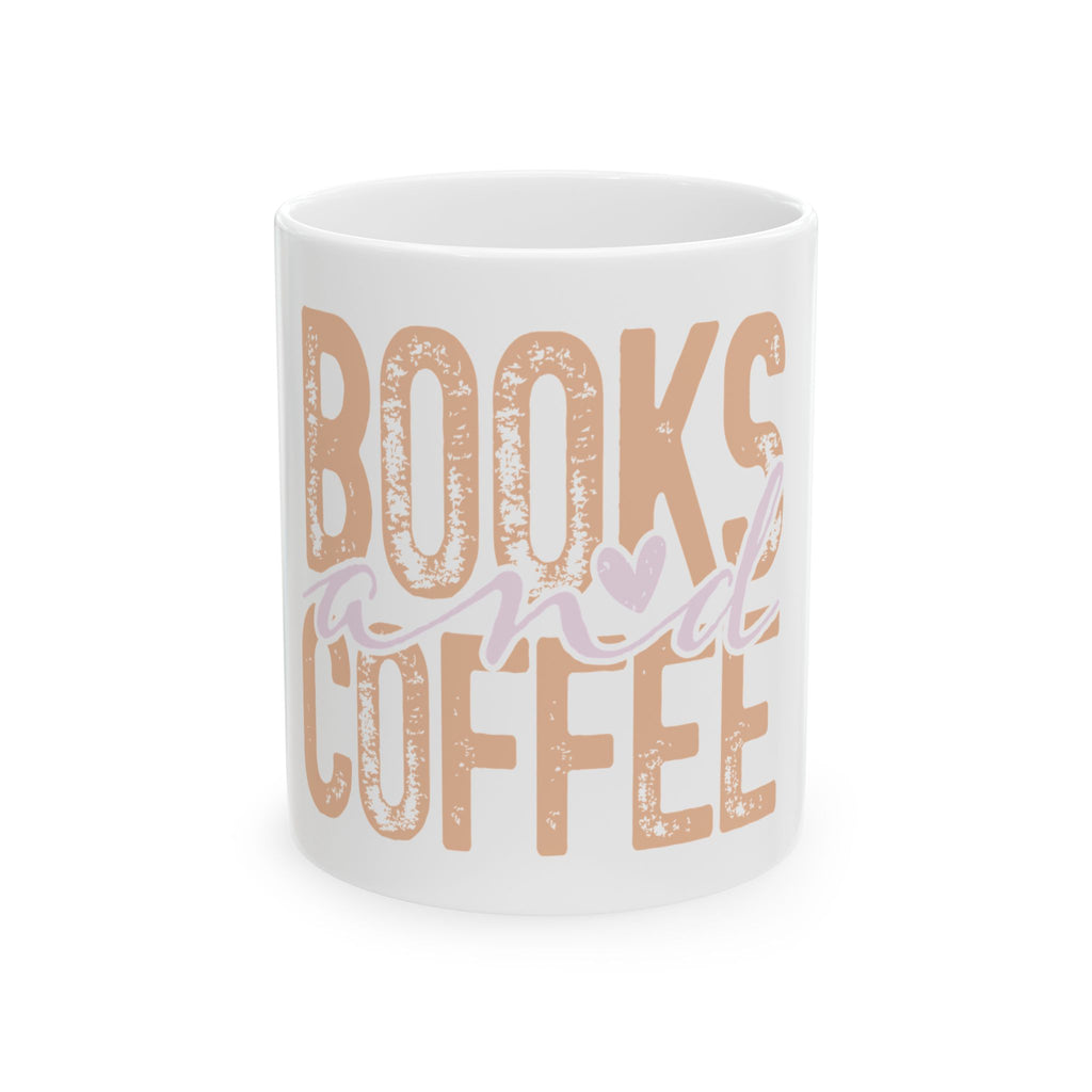 Books And Coffee Ceramic Mug — Cozy Reader Coffee Cup (11oz & 15oz)