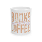 Books And Coffee Ceramic Mug — Cozy Reader Coffee Cup (11oz & 15oz)