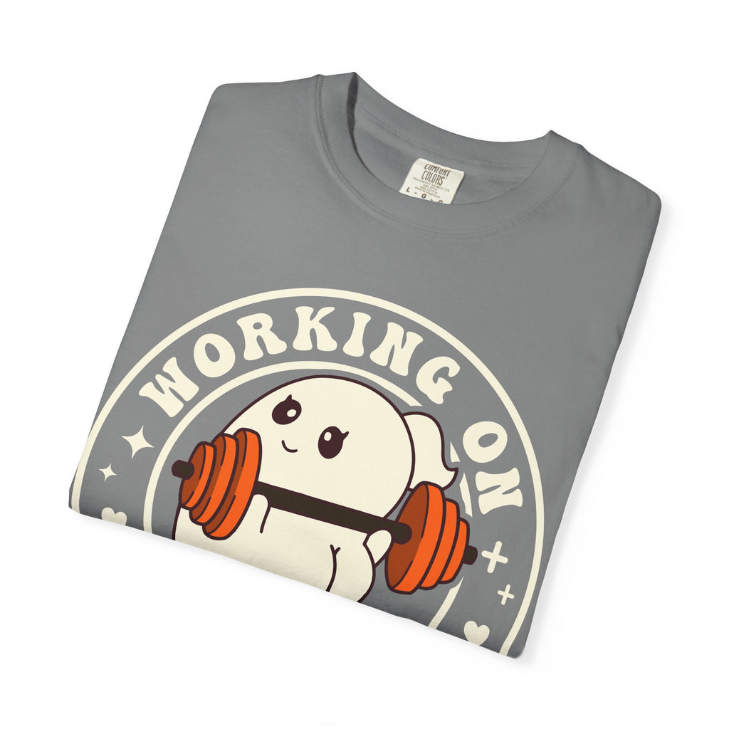 Ghost Lifter T-Shirt — Cute Ghost Weightlifting Gym Tee