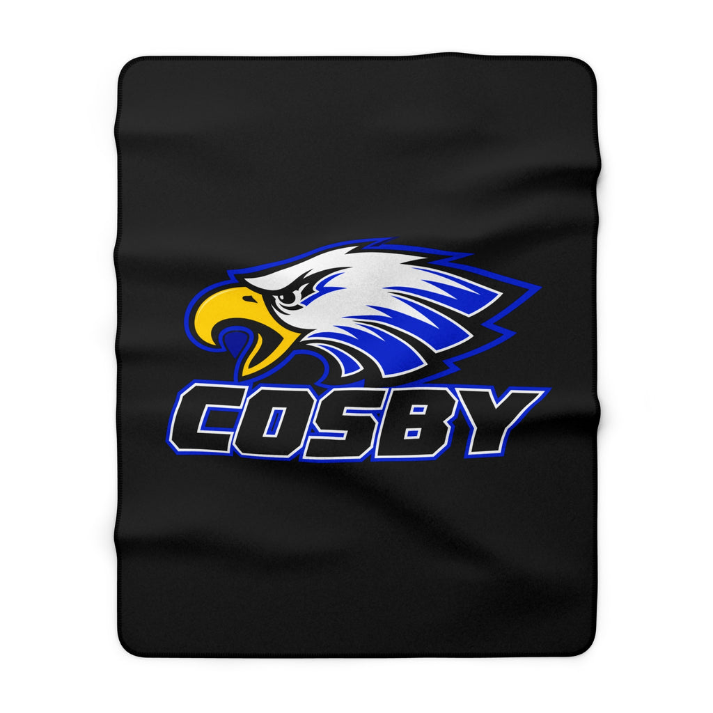 Eagle Mascot Sherpa Blanket — 'COSBY' School Spirit Fleece