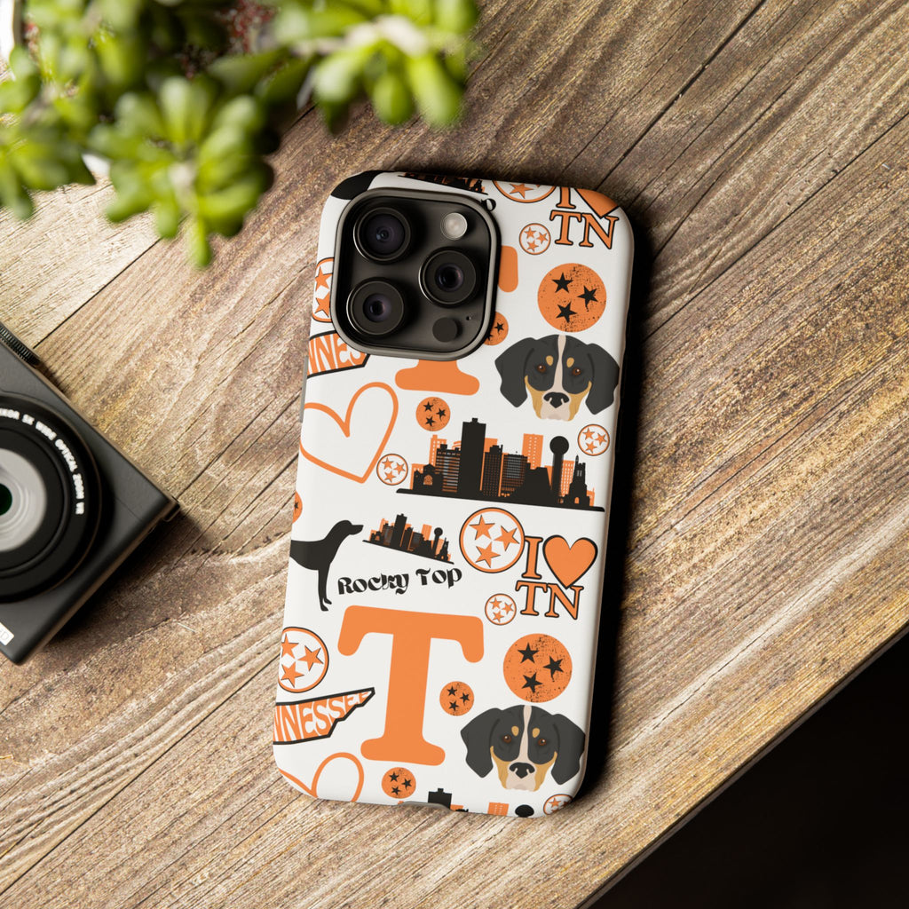 Tennessee Vols pattern Phone Case | Nashville skyline, Volunteers , orange and white