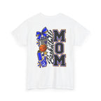 Basketball Mom T-Shirt — 'MOM' Lettering with Hoop, Ball & #1 Foam Finger Design