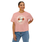 Women's Boxy Tee — Cute 'Working on My Boo-ty Ghost Weightlifting Fitness Shirt