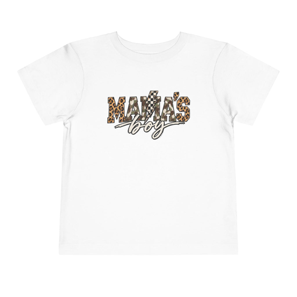 Mama's Boy Toddler matching Tee — Leopard Print Graphic Shirt for Baby Boys