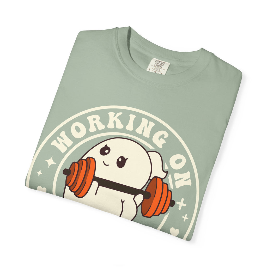 Ghost Lifter T-Shirt — Cute Ghost Weightlifting Gym Tee