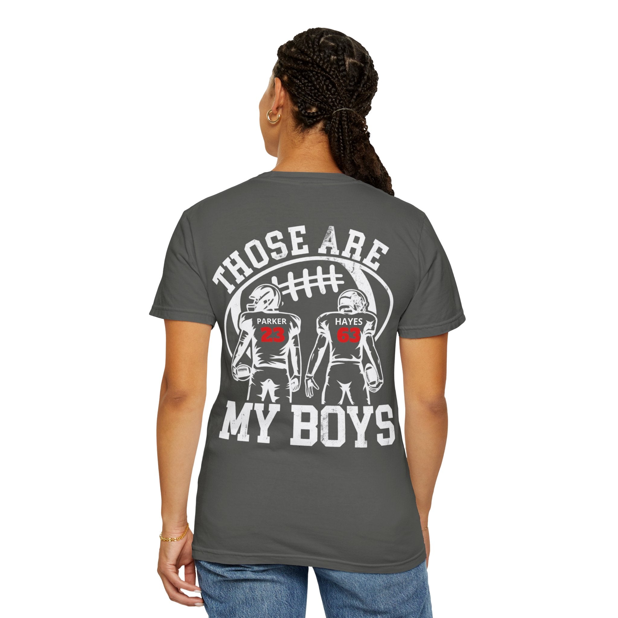 MIMI Customizable numbers and names football comfort colors shirt