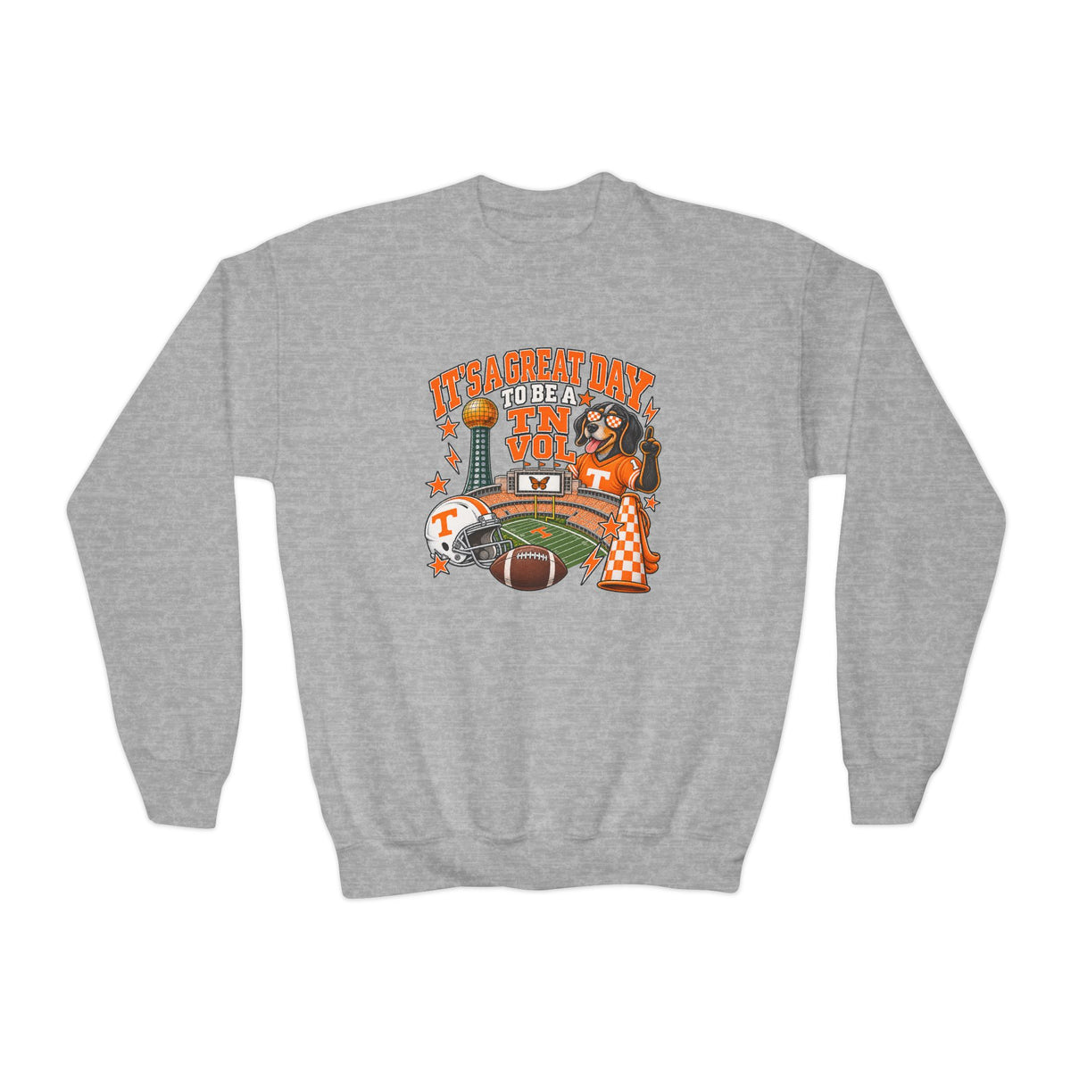 It's a great day to be a TN Vol Gildan Youth sweatshirt