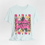 Kindergarten Pencils T-Shirt — Cute Leopard Print School Tee
