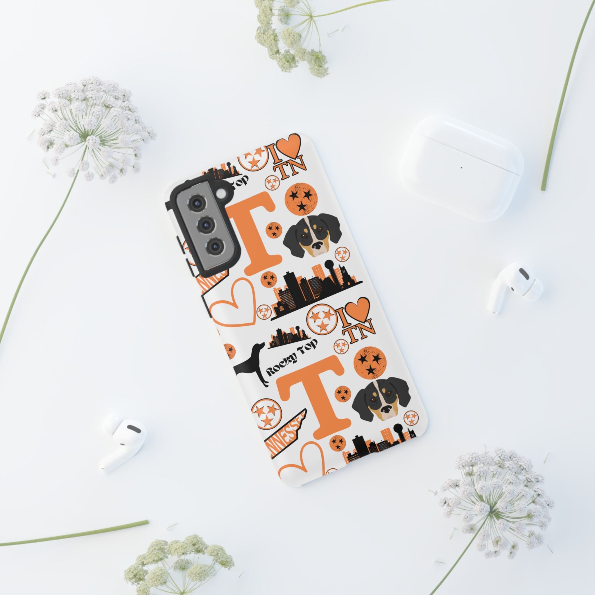 Tennessee Vols pattern Phone Case | Nashville skyline, Volunteers , orange and white