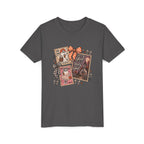 Youth Halloween Postage Stamp Tee — "Ain't No Ghosts Like Our Ghost" Retro Spooky Kids Shirt