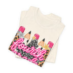 Fourth Grade Pencil Tee — Leopard & Glitter Back-to-School Shirt