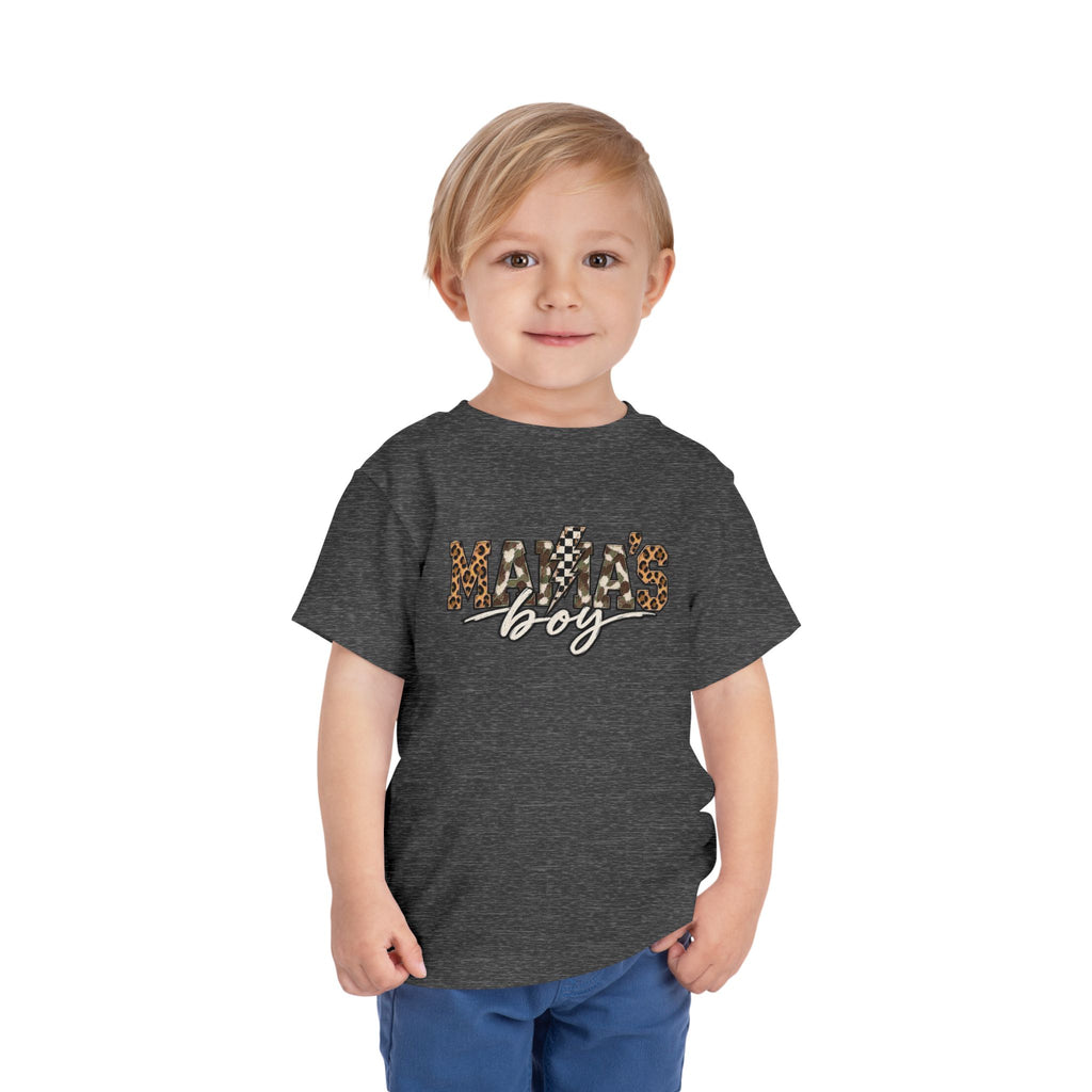 Mama's Boy Toddler matching Tee — Leopard Print Graphic Shirt for Baby Boys