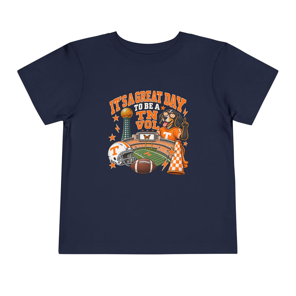 Toddler Football Fan T-Shirt – 'It's a Great Day to Be a Vol' Tennessee Game Day Tee