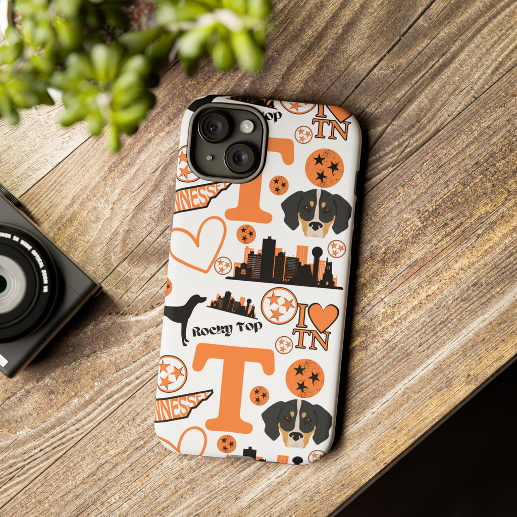 Tennessee Vols pattern Phone Case | Nashville skyline, Volunteers , orange and white