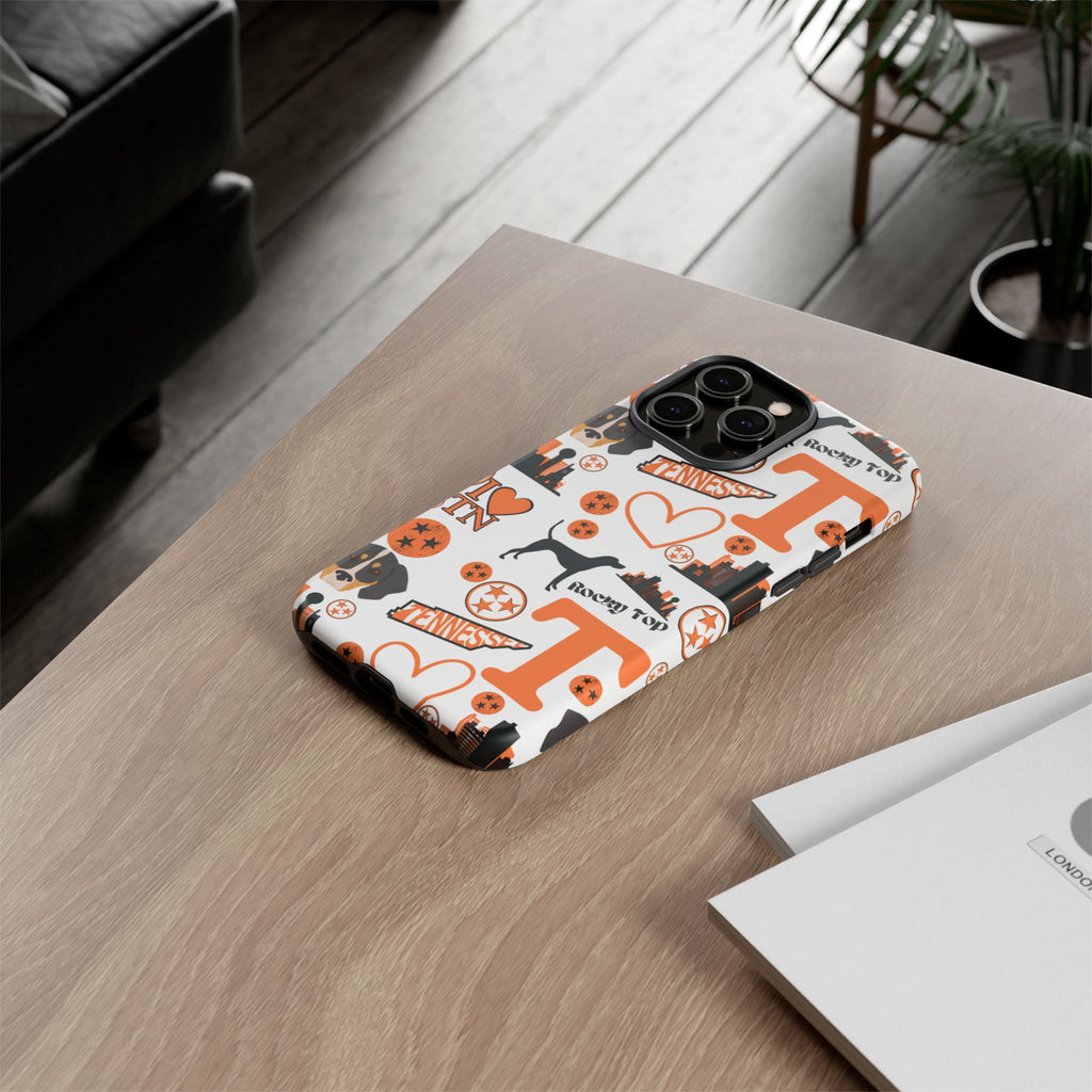 Tennessee Vols pattern Phone Case | Nashville skyline, Volunteers , orange and white