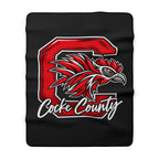 Sherpa Fleece Blanket — Cocke County Red  Logo Cozy Throw