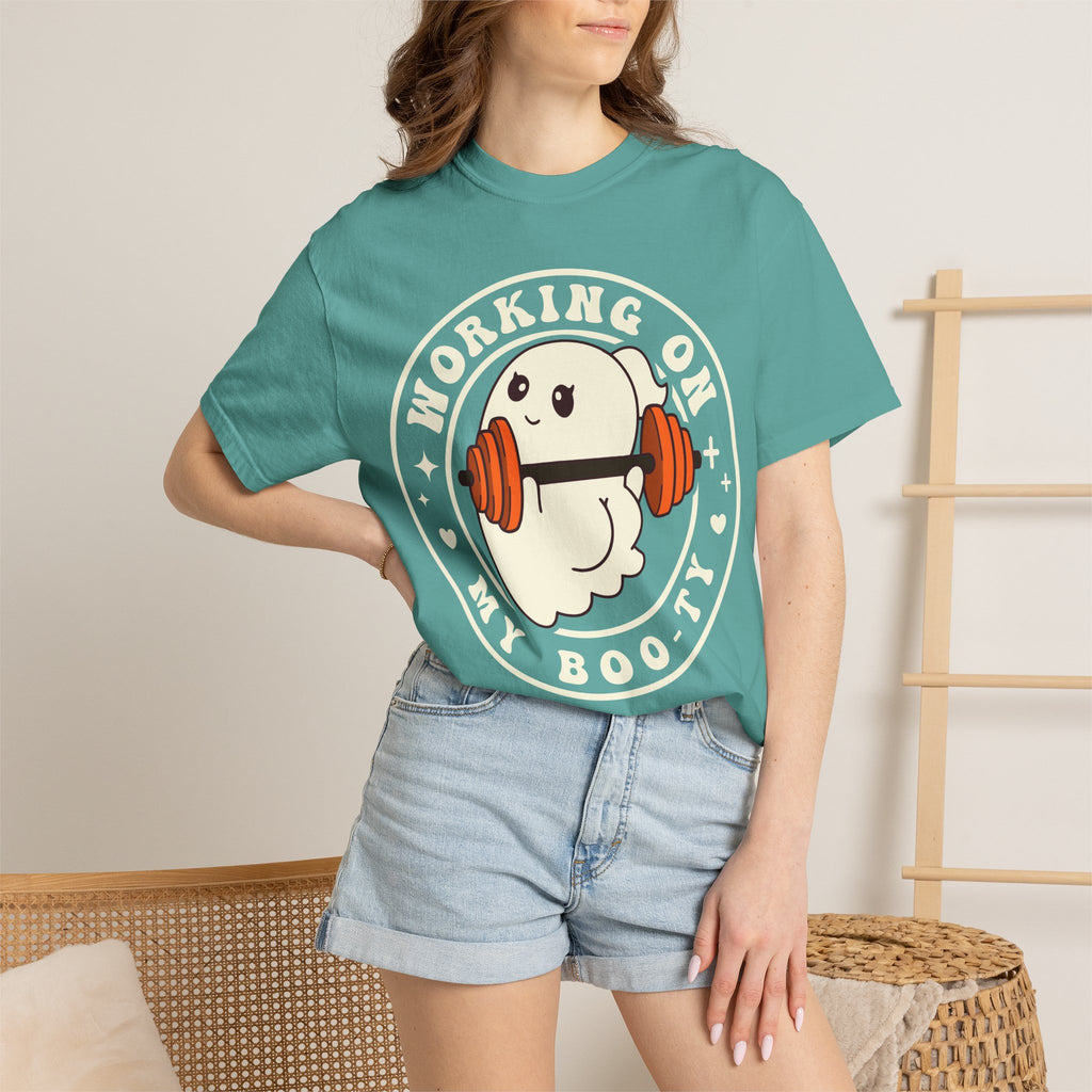 Ghost Lifter T-Shirt — Cute Ghost Weightlifting Gym Tee