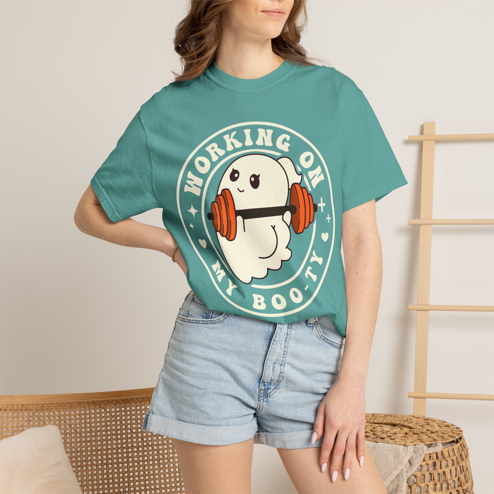Ghost Lifter T-Shirt — Cute Ghost Weightlifting Gym Tee