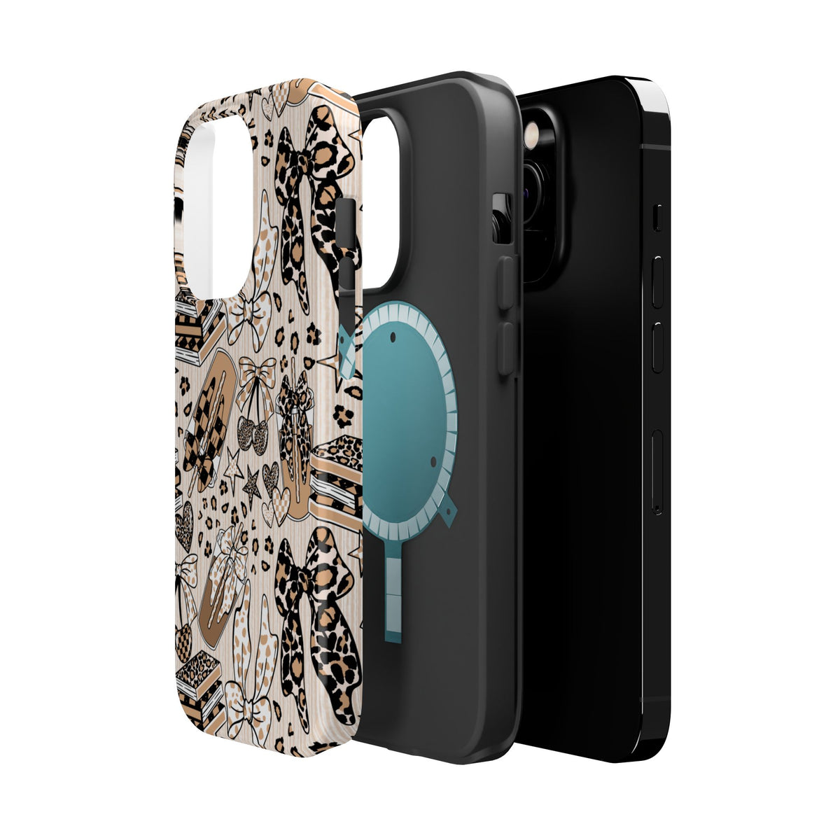 Cheetah bows iced coffee love Magnetic Impact-Resistant Cases