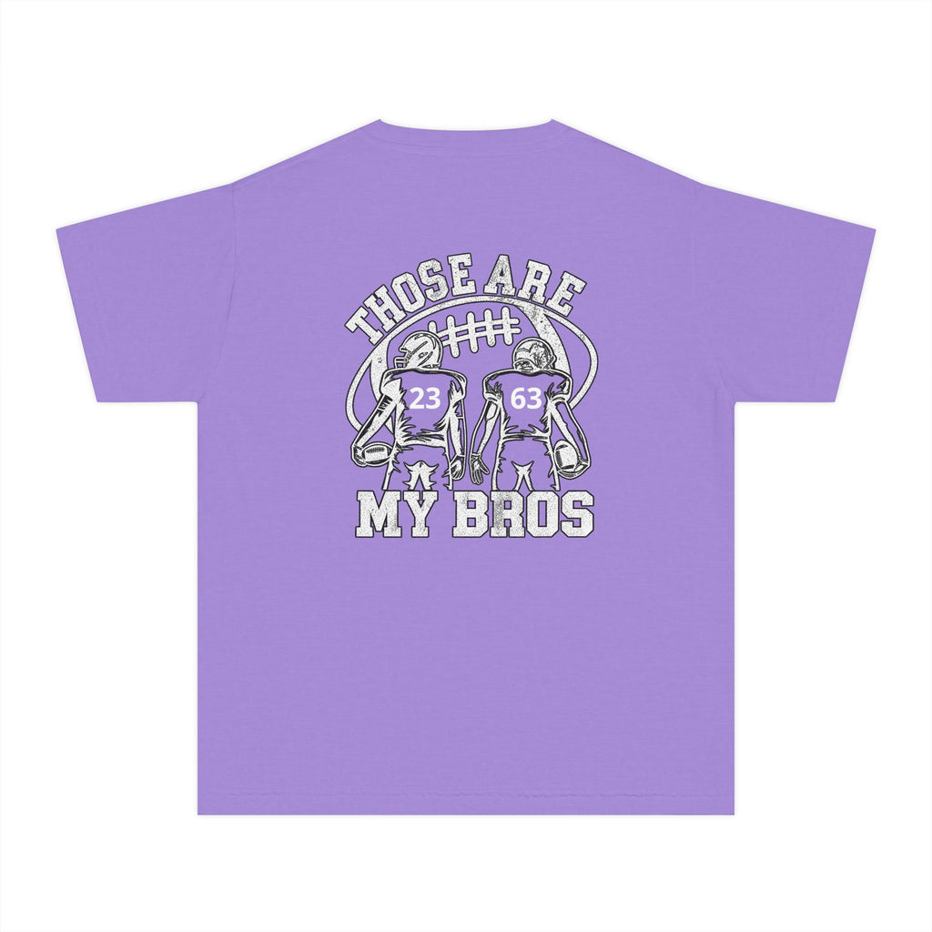 Youth Tee — "Those Are My Bros" Football Players Graphic