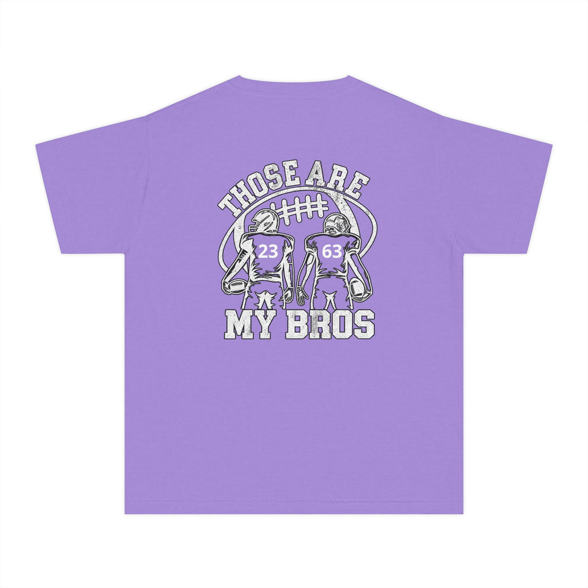 Youth Tee — "Those Are My Bros" Football Players Graphic