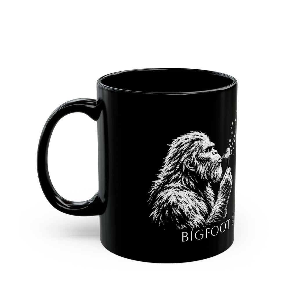 Bigfoot Dandelion Mug — 'Bigfoot Believes So Do I' Coffee Cup