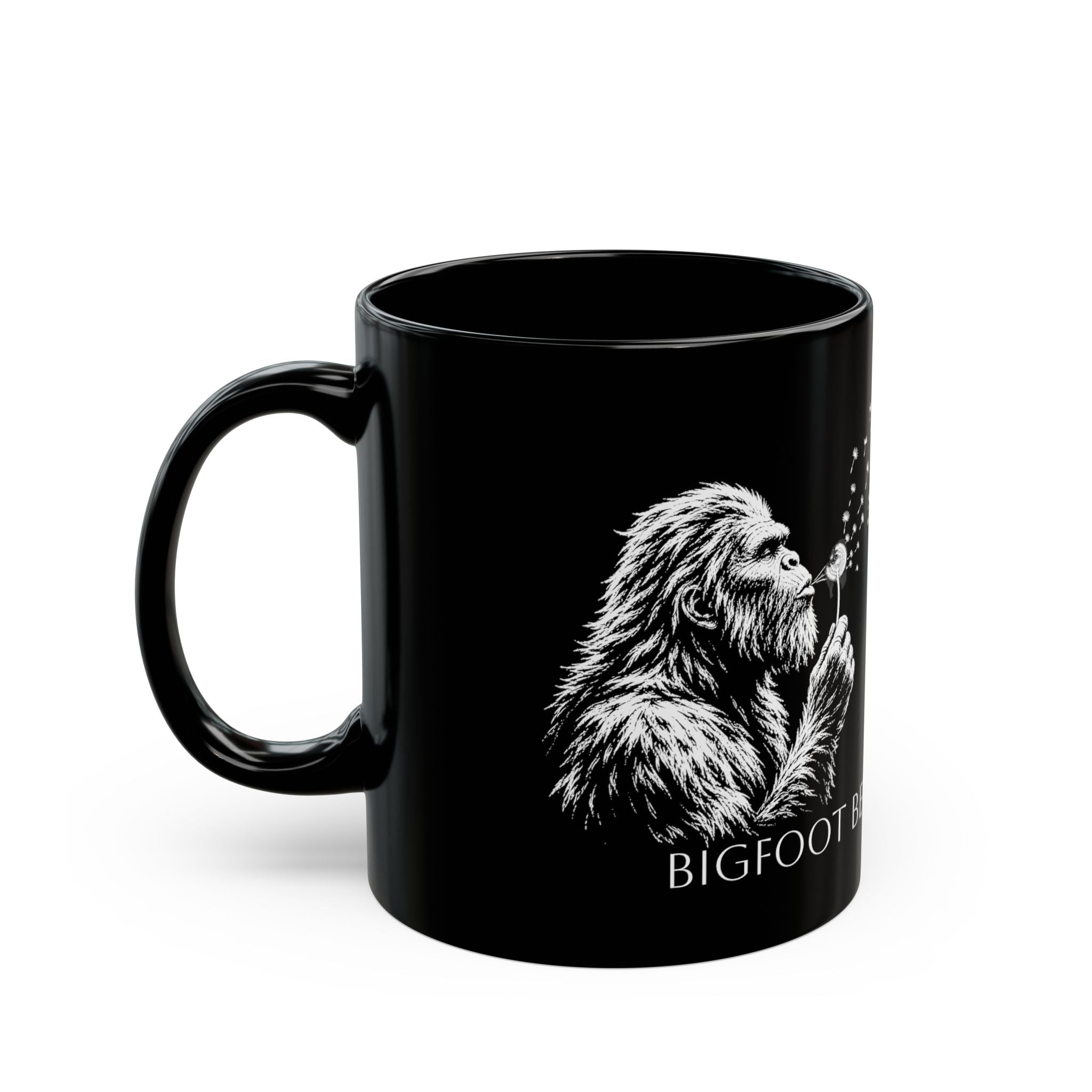 Bigfoot Dandelion Mug — 'Bigfoot Believes So Do I' Coffee Cup